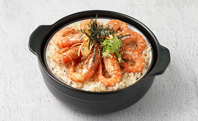 蒜香黑虎蝦拌飯(圖)
